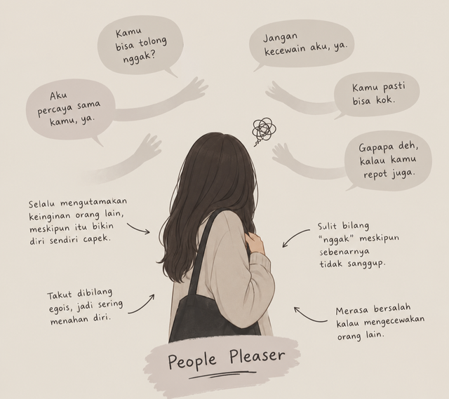 ilustrasi People Pleaser : Ai 