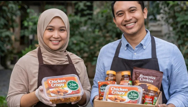 Ilustrasi gambar sertifikasi halal UMKM. Sumber: ChatGPT AI.