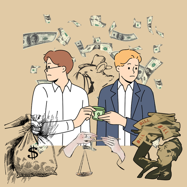 Gambar 1. Ilustrasi Korupsi dan Ketidakadilan Hukum. Sumber: Dokumentasi pribadi, dibuat melalui Canva (2026).