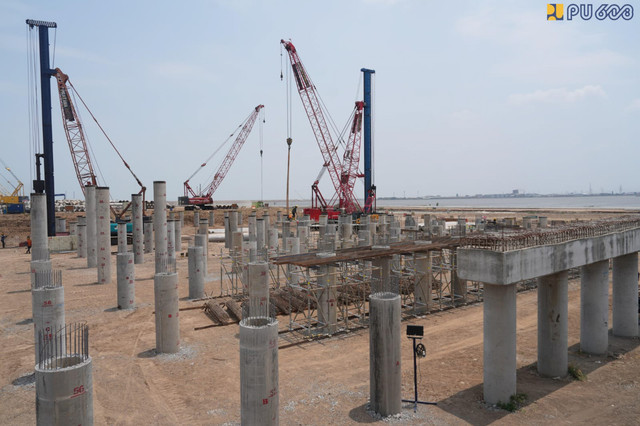Progres pengerjaan Tol Semarang-Demak telah mencapai 79,42 persen. Foto: Dok. Birkom Kementerian PU