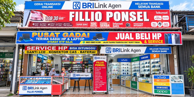 Kehadiran BRILink Agen Fillio membantu kelancaran transaksi warga di Dumai, Riau. Foto: dok. Istimewa.