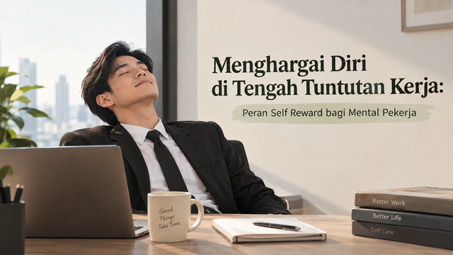 Di tengah padatnya pekerjaan, memberi waktu untuk diri sendiri adalah cara menjaga keseimbangan hidup. Melalui *self reward*, setiap pencapaian layak diapresiasi agar pikiran tetap tenang dan produktivitas terjaga. Sebab, kesuksesan bukan hanya tentang menyelesaikan pekerjaan, tetapi juga menghargai diri sendiri.