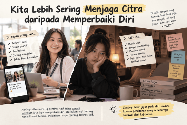 Ilustrasi menjaga citra. (Sumber: ChatGPT.co.id). 
