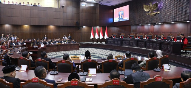 Sidang Mahkamah Konstitusi (MK) pada Selasa, 06 Oktober 2026 terkait putusan keabsahan dokumen pendidikan Wakil Presiden Republik Indonesia. Foto bersumber dari Mahkamah Konstitusi (MK) RI