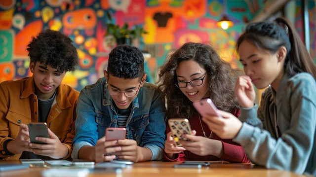 Sumber: https://stockcake.com/i/teens-using-smartphones_680837_1098196