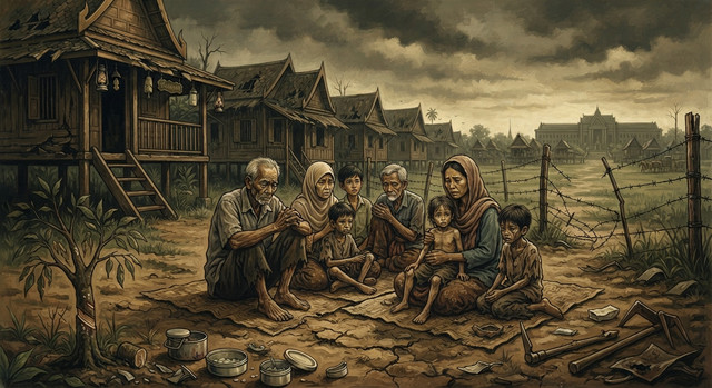 Ilustrasi gambar konflik Thailand Selatan akibat terabaikannya HAM (Foto: AI Generated)