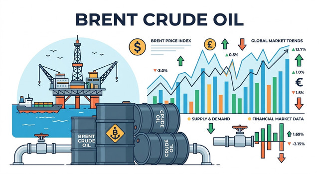 Ilustrasi Grafik Permintaan dan Penawaran Minyak Mentah (BRENT) Dunia/Gemini Google AI/Diolah Penulis