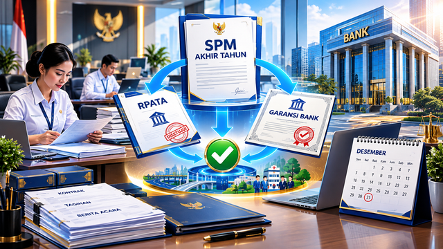 Ilustrasi SPM Akhir Tahun Anggaran melalui RPATA. (sumber : chatgpt)