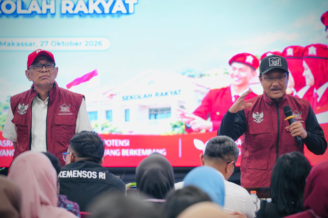 Mensos Saifullah Yusuf kumpulkan seluruh kepala Sekolah Rakyat se-Indonesia untuk memperkuat tata kelola dan evaluasi penyelenggaraan pendidikan berasrama bagi anak-anak dari keluarga rentan di Makassar, Selasa (27/10/2026). Foto: Dok. Kemensos