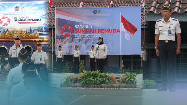 Upacara Hari Sumpah Pemuda ke-98 (Sumber: Humas Lapas Narkotika Yogyakarta)