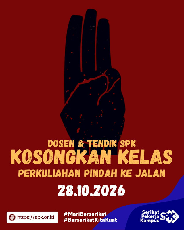 Ilustrasi Dosen dan Tendik SPK Kosongkan Kelas. Foto: spk.or.id