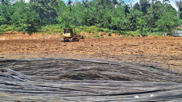 Area lahan pembangunan 89 unit huntap dari Kementerian PKP di Desa Blang Pandak, Tangse, Kabupaten Pidie, Aceh. Foto: Dok. Satgas PRR