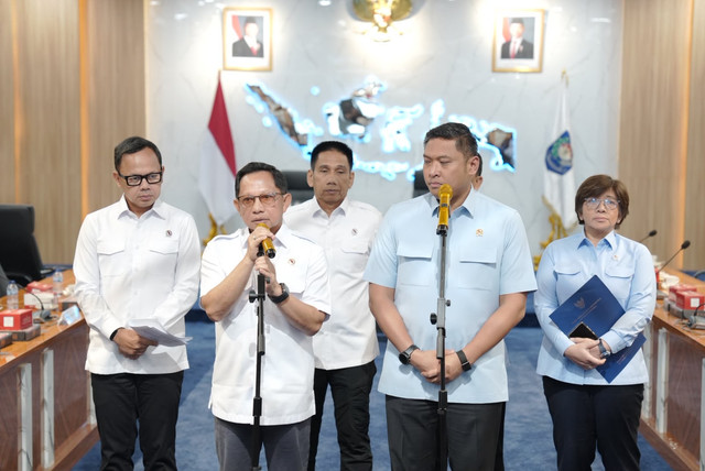 Mendagri Tito Karnavian dorong pemda percepat pembentukan Satgas MBG untuk mendukung program Makan Bergizi Gratis dan perekonomian daerah di Jakarta, Rabu (28/10/2026). Foto: Dok. Kemendagri
