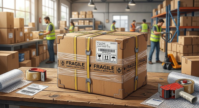 ilustrasi packaging yang benar (gambar from AI)