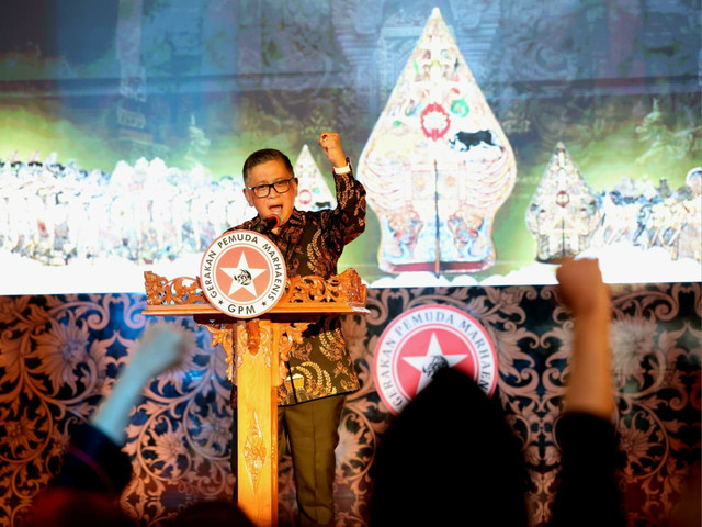 Sekjen PDIP Hasto Kristiyanto di Kongres X Gerakan Pemuda Marhaenis (GPM), Rabu (28/10/2026) di TMII. Foto: Dok. PDIP