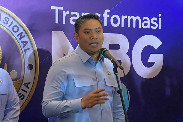 Kepala Badan Gizi Nasional Sudaryono usai menghadiri agenda Refleksi 100 Hari Kepemimpinan Kepala BGN di Jakarta, Kamis (29/10/2026). Foto: Aditya Nugraha/kumparan