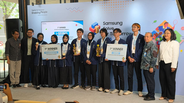Pemenang kompetisi Samsung Solve for Tomorrow 2026. Foto: Habib Allbi Ferdian/kumparan