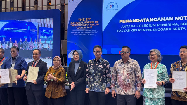 Menteri Kesehatan Budi Gunadi Sadikin dalam agenda Pertemuan Nasional Konsil Kesehatan Indonesia (KKI) di Swissotel Jakarta PIK Avenue, Jakarta Utara, Jumat (30/10/2026). Foto: Zahira Hilman/kumparan