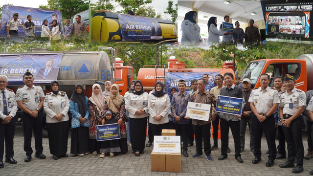 Penyerahan Air Bersih dan Paket Sembako di Gunungkidul (Sumber: Humas Lapas Narkotika Yogyakarta)