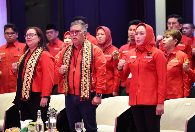DPD PDI Perjuangan Provinsi Lampung menggelar konsolidasi internal secara tertutup pada Jumat (30/10/2026) malam. Dok: PDIP