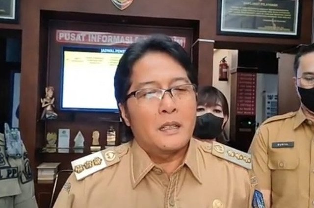 Bupati Badung Nyoman Giri Prasta saat berada di Polda Bali - ROB