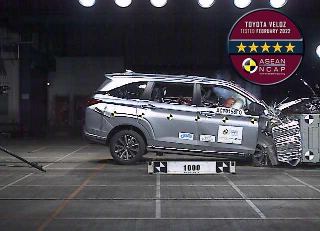 Uji Tabrak ASEAN NCAP Toyota Veloz Terbaru. Foto: dok. ASEAN NCAP