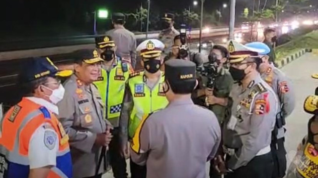 Kapolri Jenderal Listyo Sigit Prabowo di KM 48 Cikampek. Foto: Dok. Istimewa