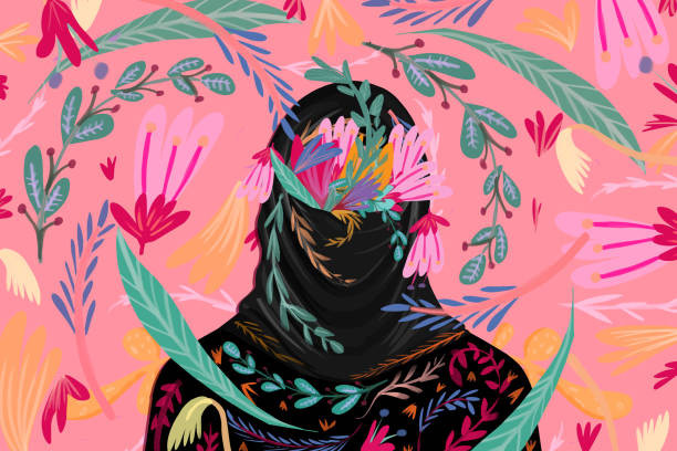 kata-kata motivasi hidup islami. sumber foto : unsplash/ilustrasi hijab banyak bunga