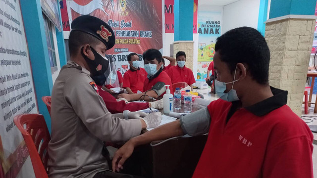 Susanana vaksinasi tahap kedua penghuni lapas dan rutan di Sulawesi Tengah. Foto: Istimewa