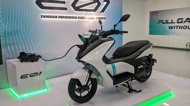 Yamaha E01 diperkenalkan untuk dilakukan tes pasar dan uji coba di Indonesia. Foto: Sena Pratama/kumparan