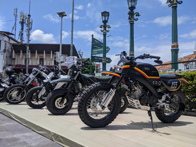 Hasil modifikasi Yamaha XSR155 karya rumah modifikasi asal Jogjakarta dan Jawa Tengah. Foto: Sena Pratama/kumparan