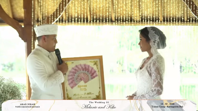 Momen Pernikahan Melanie Putria. Foto: Youtube/Fit with MeL - by Melanie Putria
