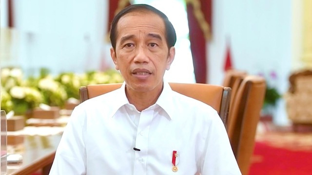 Presiden Joko Widodo memberikan pernyataan terkait RUU Tindak Pidana Kekerasan Seksual di Istana Merdeka, Selasa (4/1/2022). Foto: Biro Pers Sekretariat Presiden