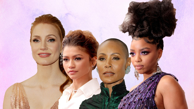 Makeup dan tatanan rambut terbaik selebriti di Oscar 2022, Minggu (27/03/2022). Foto: Getty Images