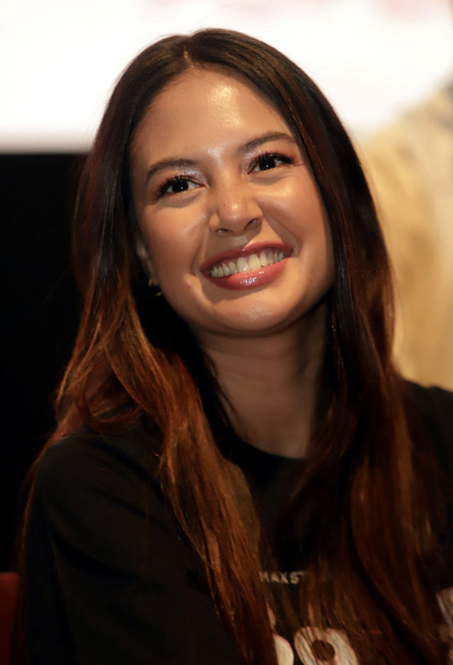 Pemain film Baby Blues, Aurelie Moeremans, saat Press Screening dan Press Conference di XXI Epicentrum, Jumat (18/3). Foto: Agus Apriyanto