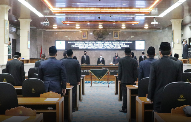 Suasana rapat paripurna di Gedung DPRD Kota Cirebon, Jawa Barat. (Humas DPRD Kota Cirebon)
