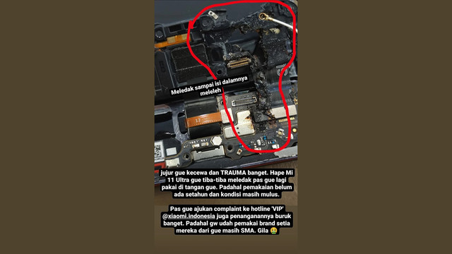 Viral Mi 11 Ultra meledak. Foto: Instagram/bryanfergus0n