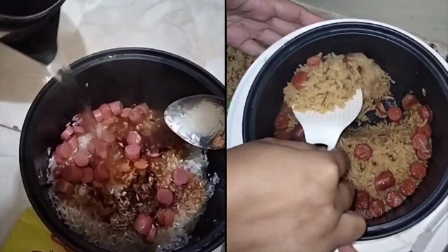 Nasi goreng tidak digoreng. (Foto: @_99ai/TikTok)
