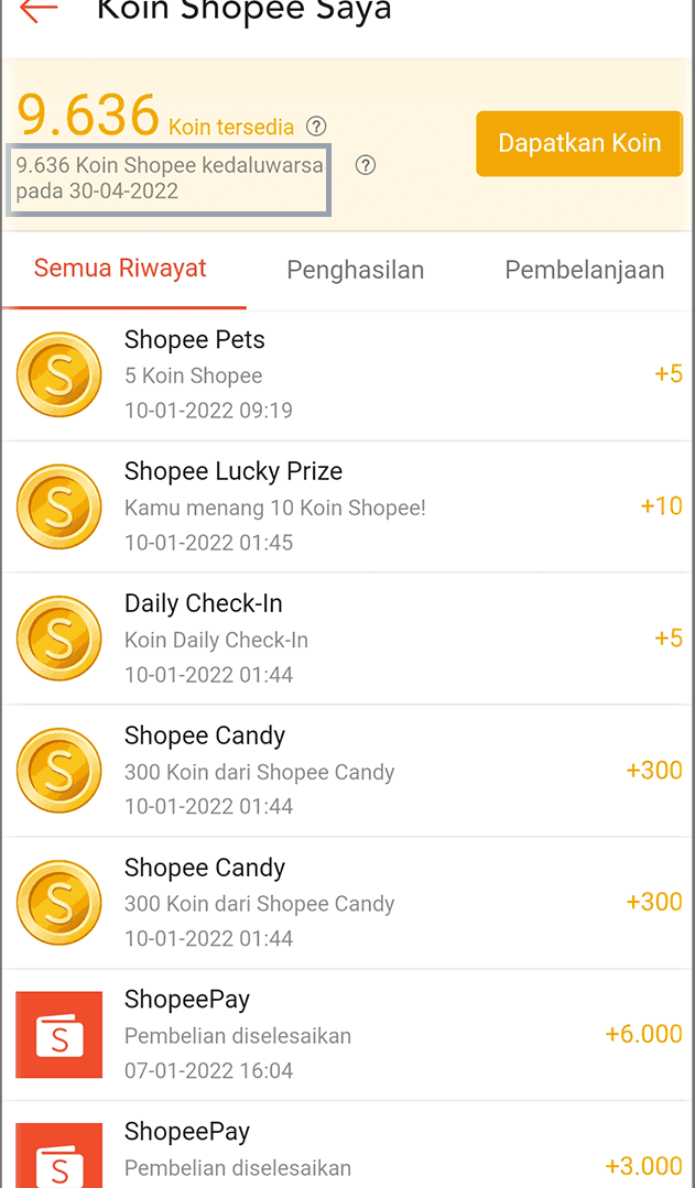 Illustrasi Koin Shopee Saya. Foto: Pusat Bantuan Shopee