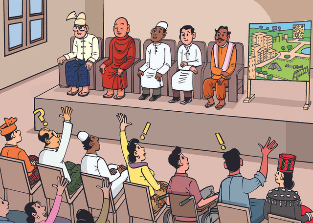Ilustrasi silaturahmi antar umat beragama. Foto: Pixabay