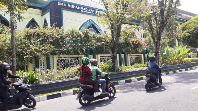 SMA Muhammadiyah 2 Kota Yogyakarta, tempat korban klitih bersekolah. Foto: Erfanto/Tugu Jogja