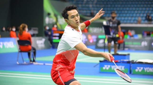 Jonatan Christie di Korea Open 2022. Foto: Dok PBSI