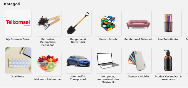 Marketplace Grosiran Online, Screenshot: https://99usahaku.telkomsel.com/