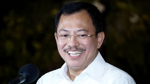 Kepala RSPAD dr Terawan Agus Putranto di Kompleks Istana Kepresidenan, Jakarta, Selasa (22/10/2019). Foto: Kevin S. Kurnianto/kumparan
