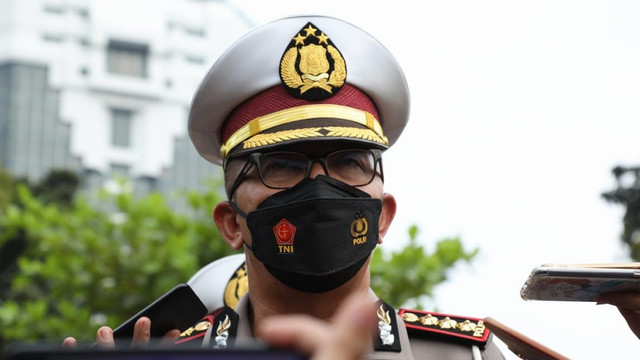 Dirlantas Polda Metro Jaya Kombes Pol Sambodo Purnomo Yudo di Kawasan Monumen Nasional (Monas), Jakarta, Senin (11/4/2022). Foto: Aditia Noviansyah/kumparan