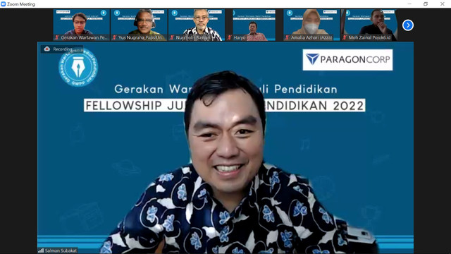 CEO PT Paragon Technology and Innovation, Salman Subakat, dalam sesi pengenalan metode Coaching di FJP 2022. Foto: tangkapan layar