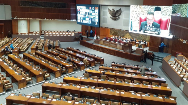 Suasana saat sidang paripurna ke-20 DPR RI. Foto: Jacko Ryan/kumparan
