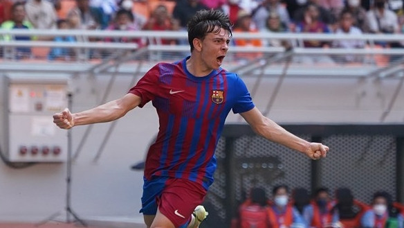Bali United U-18 vs Barcelona U-18 di International Youth Championship (IYC) 2021.
 Foto: Instagram/@iycindonesia