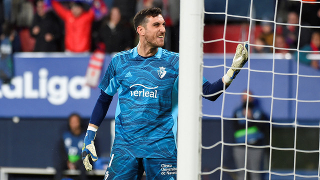 Penjaga gawang Osasuna Sergio Herrera. Foto: ANDER GILLENEA / AFP