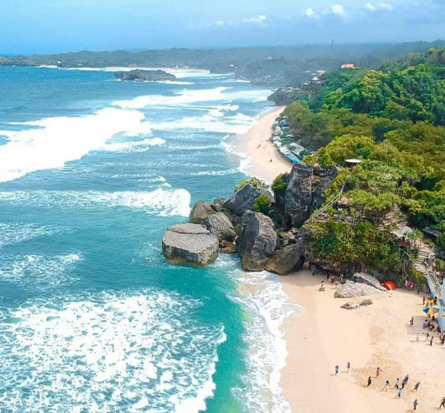 Ilustrasi pantai di Gunung Kidul Foto: Instagram/ @wonderful.nusantaraid